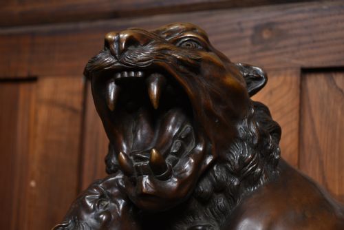 A VANNETTI BRONZE TIGER AND CUBS - ADDITIONAL PHOTO 5