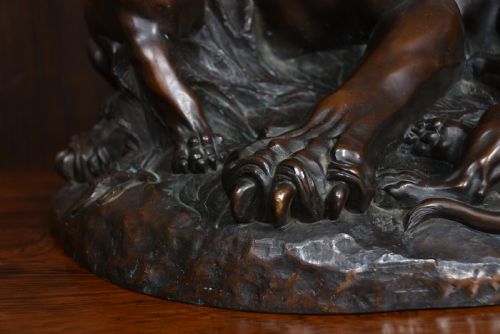 A VANNETTI BRONZE TIGER AND CUBS - ADDITIONAL PHOTO 7
