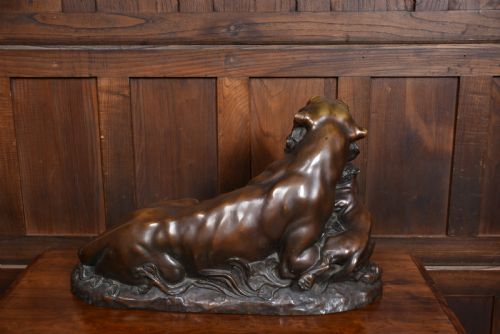 A VANNETTI BRONZE TIGER AND CUBS - ADDITIONAL PHOTO 12