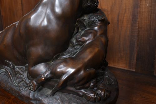 A VANNETTI BRONZE TIGER AND CUBS - ADDITIONAL PHOTO 14
