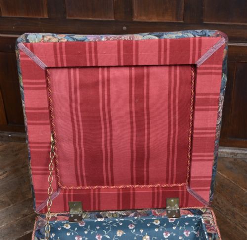 VICTORIAN FLORAL OTTOMAN STOOL - ADDITIONAL PHOTO 3