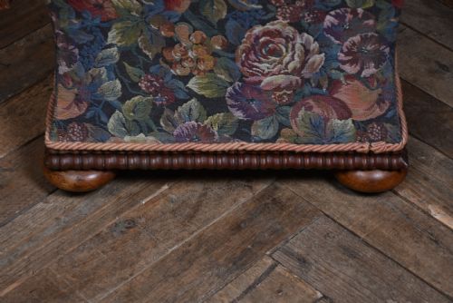 VICTORIAN FLORAL OTTOMAN STOOL - ADDITIONAL PHOTO 6