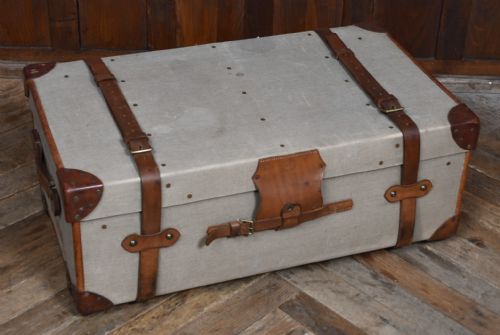 EDWARDIAN CANVAS TRAVEL TRUNK - ADDITIONAL PHOTO 1