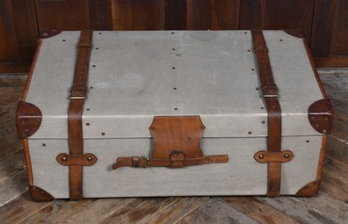 EDWARDIAN CANVAS TRAVEL TRUNK - ADDITIONAL PHOTO 2