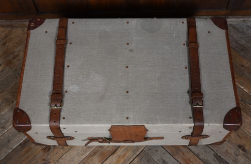 EDWARDIAN CANVAS TRAVEL TRUNK - ADDITIONAL PHOTO 3