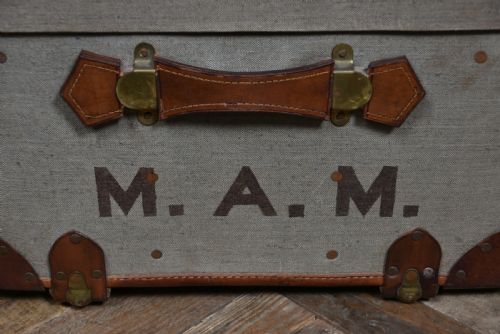 EDWARDIAN CANVAS TRAVEL TRUNK - ADDITIONAL PHOTO 5