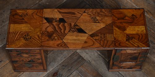 JAPANESE MEIJI PARQUETRY SCHOLARS' BOX - ADDITIONAL PHOTO 4