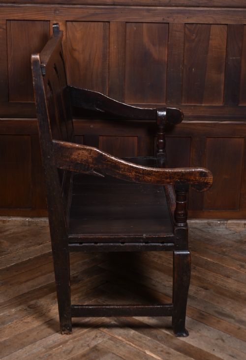 18TH CENTURY OAK HALL BENCH - ADDITIONAL PHOTO 6