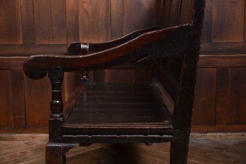 18TH CENTURY OAK HALL BENCH - ADDITIONAL PHOTO 9