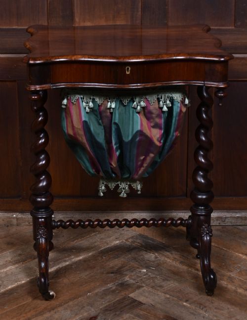 VICTORIAN ROSEWOOD WORK TABLE - ADDITIONAL PHOTO 2