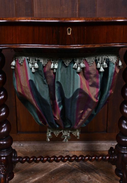 VICTORIAN ROSEWOOD WORK TABLE - ADDITIONAL PHOTO 5