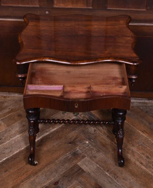 VICTORIAN ROSEWOOD WORK TABLE - ADDITIONAL PHOTO 7