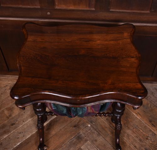 VICTORIAN ROSEWOOD WORK TABLE - ADDITIONAL PHOTO 8