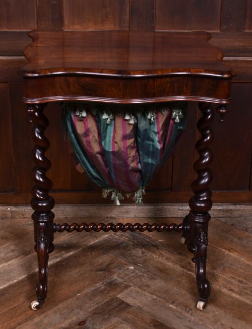 VICTORIAN ROSEWOOD WORK TABLE - ADDITIONAL PHOTO 10