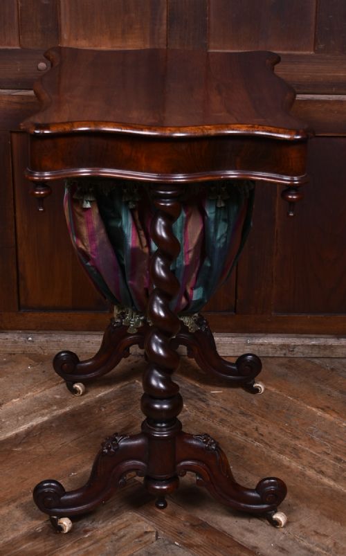 VICTORIAN ROSEWOOD WORK TABLE - ADDITIONAL PHOTO 11