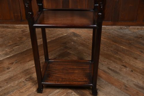 CHINESE PLANT VASE MARBLE TOP STAND - ADDITIONAL PHOTO 5