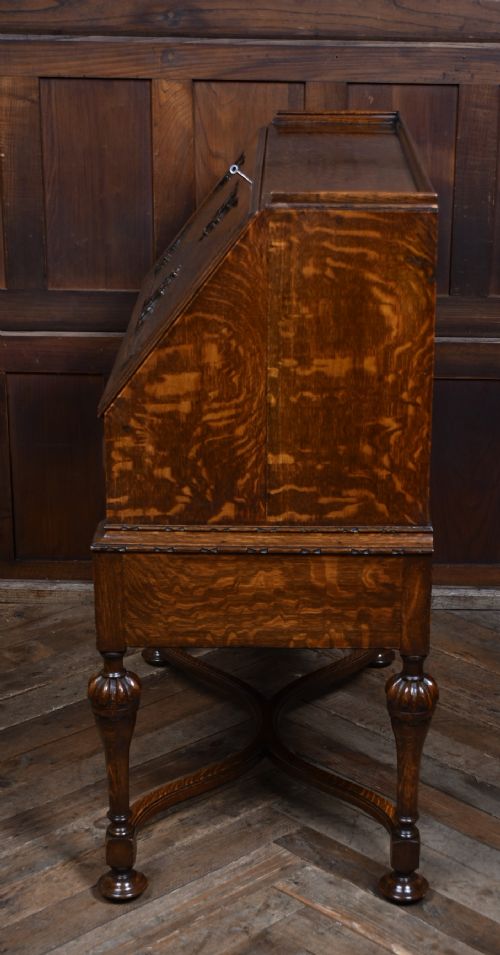 EDWARDIAN OAK BUREAU - ADDITIONAL PHOTO 13