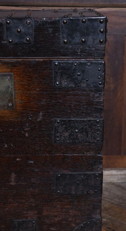 VICTORIAN IRON BOUND SILVER BOX - ADDITIONAL PHOTO 5
