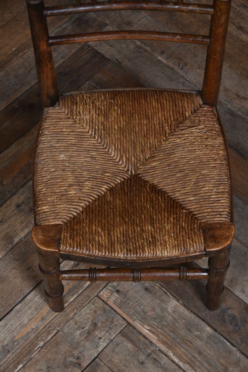 19TH CENTURY BEECH CHILDS CHAIR - ADDITIONAL PHOTO 3
