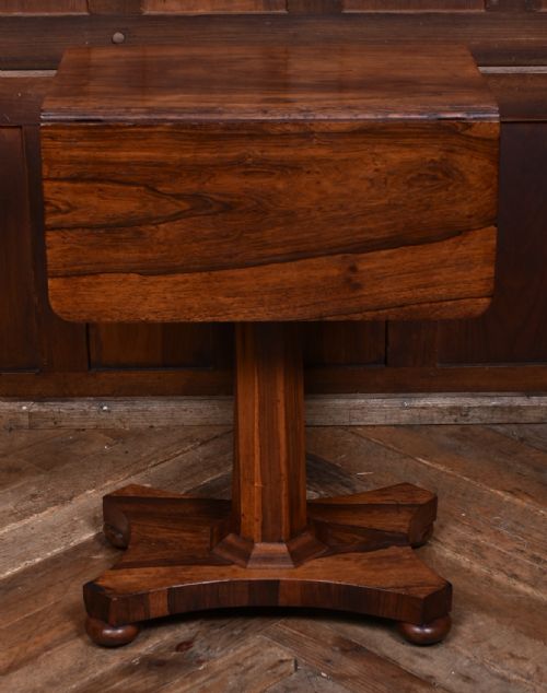 VICTORIAN ROSEWOOD DROP LEAF TABLE - ADDITIONAL PHOTO 2
