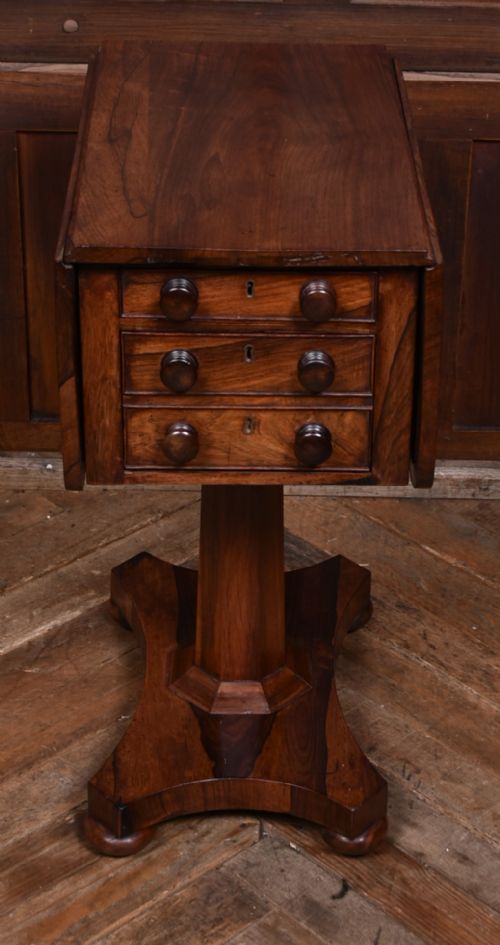 VICTORIAN ROSEWOOD DROP LEAF TABLE - ADDITIONAL PHOTO 3
