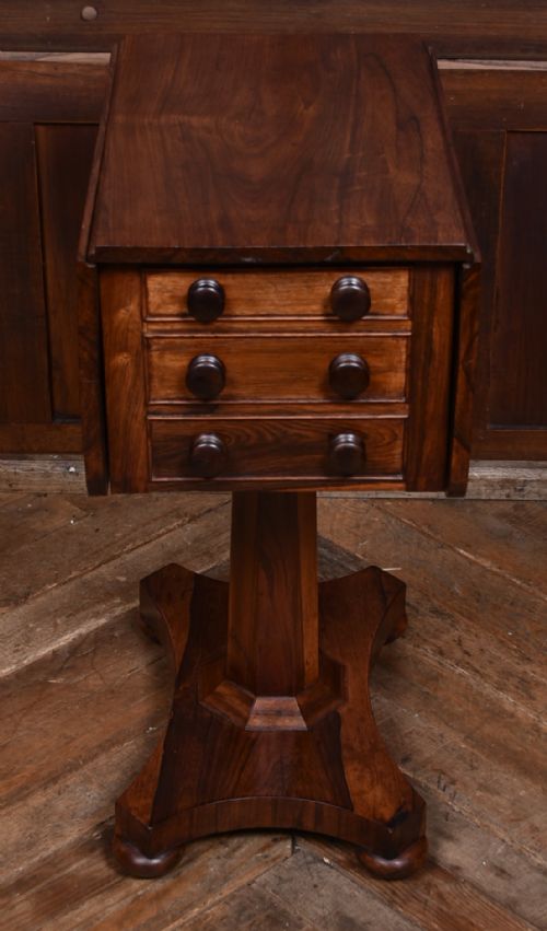 VICTORIAN ROSEWOOD DROP LEAF TABLE - ADDITIONAL PHOTO 5