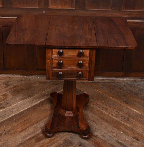 VICTORIAN ROSEWOOD DROP LEAF TABLE - ADDITIONAL PHOTO 6