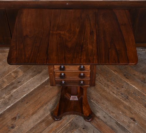 VICTORIAN ROSEWOOD DROP LEAF TABLE - ADDITIONAL PHOTO 7