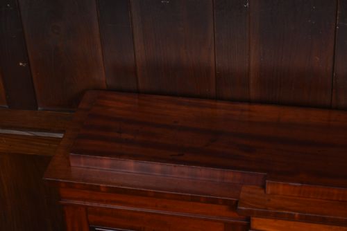 VICTORIAN MAHOGANY WELLINGTON CHEST WITH SIDE CUPBOARDS - ADDITIONAL PHOTO 3