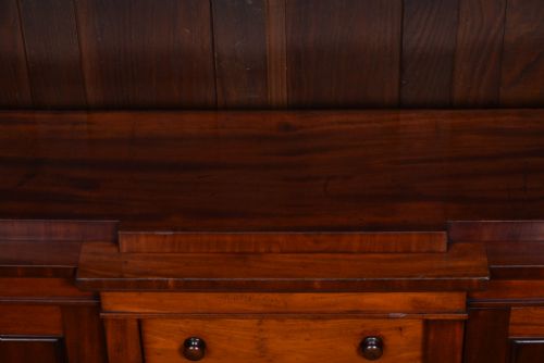 VICTORIAN MAHOGANY WELLINGTON CHEST WITH SIDE CUPBOARDS - ADDITIONAL PHOTO 4