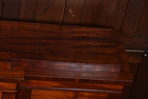 VICTORIAN MAHOGANY WELLINGTON CHEST WITH SIDE CUPBOARDS - ADDITIONAL PHOTO 5