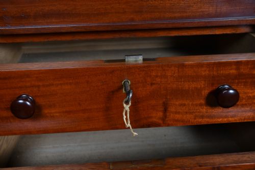 VICTORIAN MAHOGANY WELLINGTON CHEST WITH SIDE CUPBOARDS - ADDITIONAL PHOTO 16