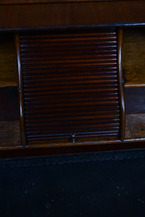 CONTINENTAL WALNUT SECRETARY BAROQUE ROLL TOP BUREAU - ADDITIONAL PHOTO 4