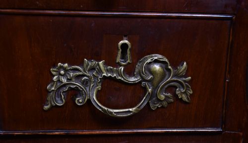 CONTINENTAL WALNUT SECRETARY BAROQUE ROLL TOP BUREAU - ADDITIONAL PHOTO 5