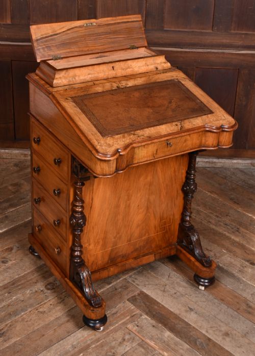 VICTORIAN WALNUT DAVENPORT - ADDITIONAL PHOTO 1