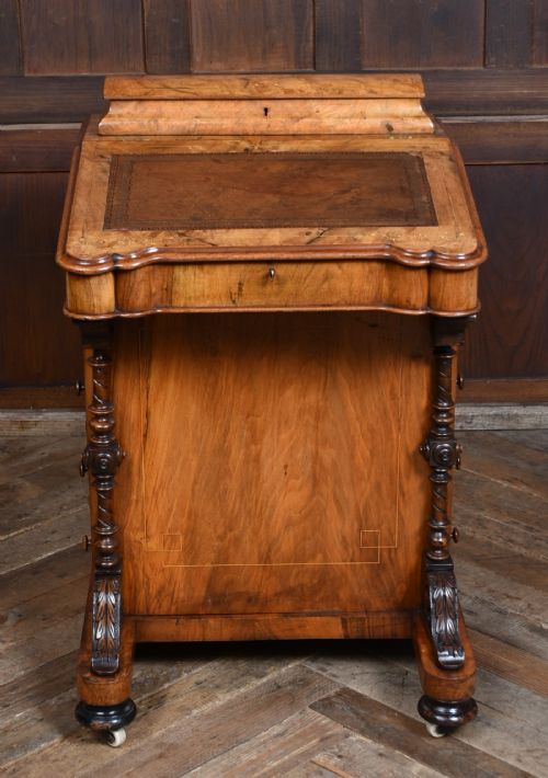 VICTORIAN WALNUT DAVENPORT - ADDITIONAL PHOTO 6