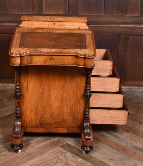 VICTORIAN WALNUT DAVENPORT - ADDITIONAL PHOTO 7