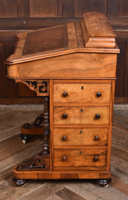 VICTORIAN WALNUT DAVENPORT - ADDITIONAL PHOTO 9