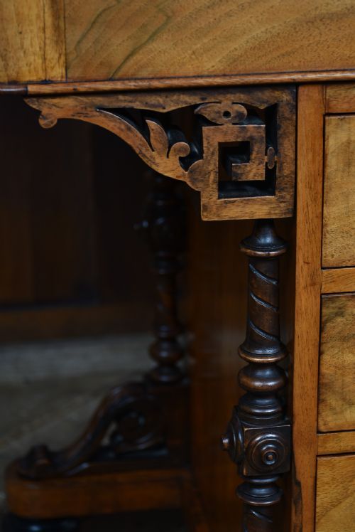VICTORIAN WALNUT DAVENPORT - ADDITIONAL PHOTO 10