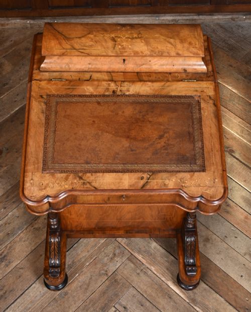 VICTORIAN WALNUT DAVENPORT - ADDITIONAL PHOTO 14