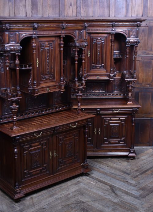 PAIR OF CONTINENTAL WALNUT CABINETS - ADDITIONAL PHOTO 1