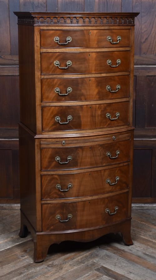 EDWARDIAN MAHOGANY CHEST ON CHEST - ADDITIONAL PHOTO 1
