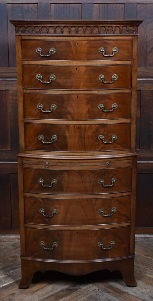 EDWARDIAN MAHOGANY CHEST ON CHEST - ADDITIONAL PHOTO 2