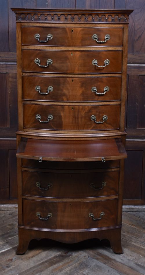 EDWARDIAN MAHOGANY CHEST ON CHEST - ADDITIONAL PHOTO 8