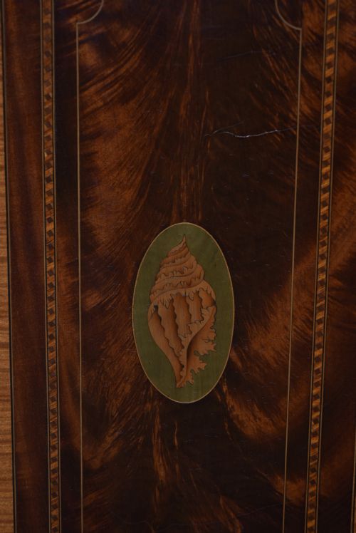 EDWARDIAN MAHOGANY BREAKFRONT BOOKCASE - ADDITIONAL PHOTO 25
