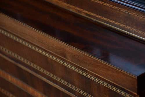 EDWARDIAN MAHOGANY BREAKFRONT BOOKCASE - ADDITIONAL PHOTO 27