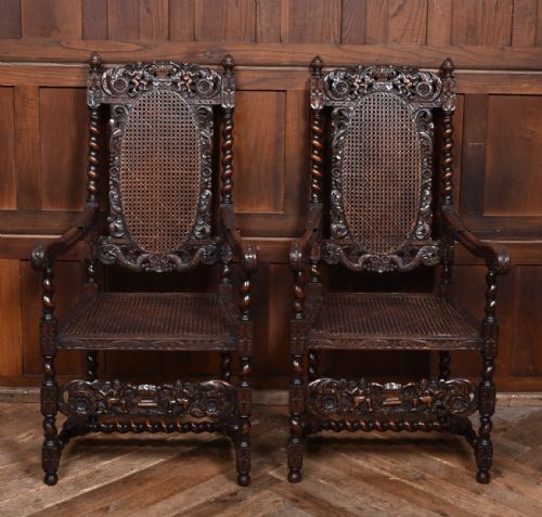 PAIR OF VICTORIAN BERGERE CHAIRS - ADDITIONAL PHOTO 1