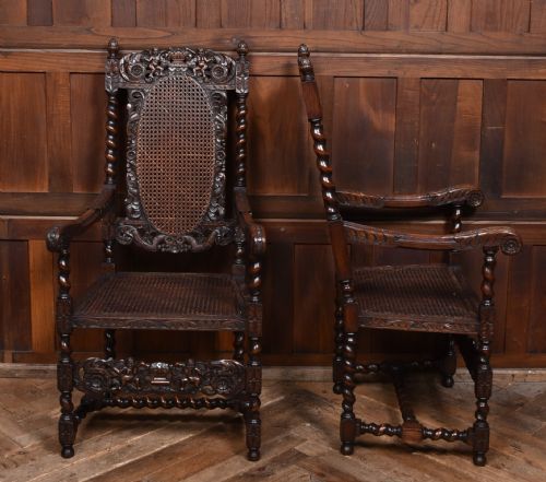 PAIR OF VICTORIAN BERGERE CHAIRS - ADDITIONAL PHOTO 2