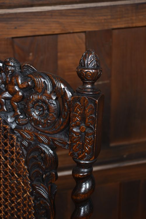PAIR OF VICTORIAN BERGERE CHAIRS - ADDITIONAL PHOTO 6