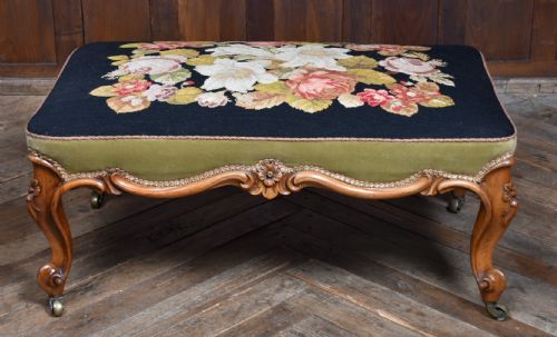 VICTORIAN WALNUT CENTRE STOOL - ADDITIONAL PHOTO 2